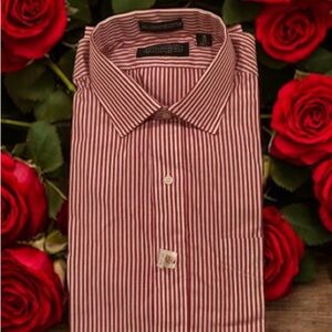 Men’s Gitman Brothers Red White Striped Long Sleeve Shirt